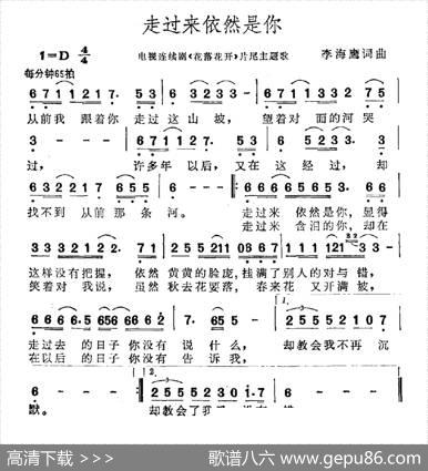 走过来依然是你（电视剧《花落花开》片尾曲） - 李海鹰|李海鹰