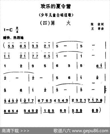 欢乐的夏令营（四）篝火 - 张俊|王莘