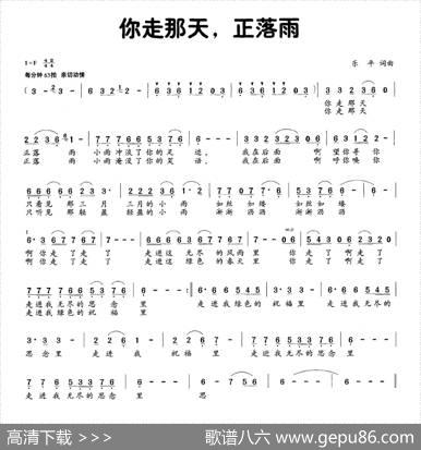你走那天，正落雨 - 乐平|乐平