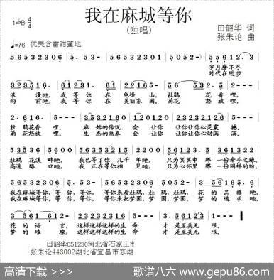 我在麻城等你 - 田韶华|张朱论