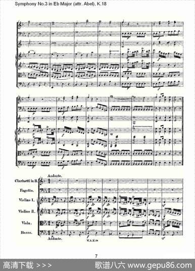 SymphonyNo.3inEbMajor（attr.Abel)，K.1）