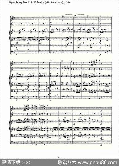 SymphonyNo.11inDMajor（attr.toothers)，K.8）