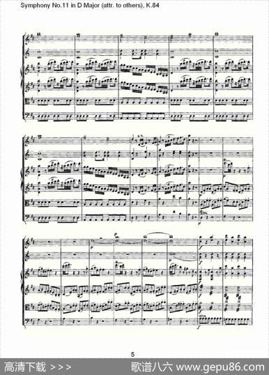 SymphonyNo.11inDMajor（attr.toothers)，K.8）