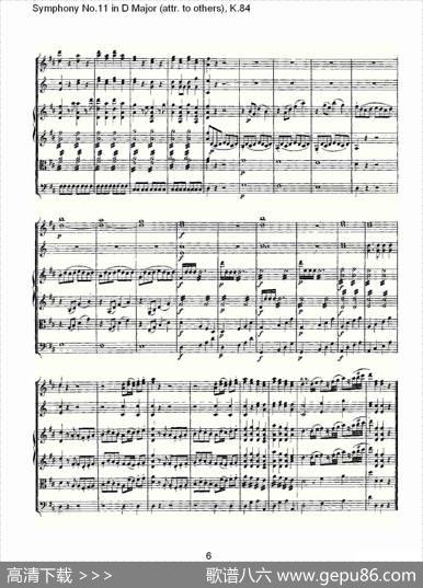 SymphonyNo.11inDMajor（attr.toothers)，K.8）