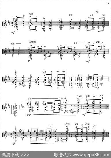 JoaquinRodrigoMusicforGuitar（罗德里戈吉他音乐P7-11）（古典吉他）|JoaquínRodrigo