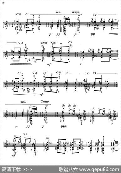JoaquinRodrigoMusicforGuitar（罗德里戈吉他音乐P7-11）（古典吉他）|JoaquínRodrigo