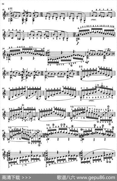 JoaquinRodrigoMusicforGuitar（罗德里戈吉他音乐P54-60）（古典吉他）|JoaquínRodrigo