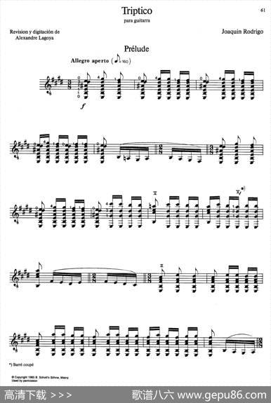 JoaquinRodrigoMusicforGuitar（罗德里戈吉他音乐P61-68）（古典吉他）|JoaquínRodrigo