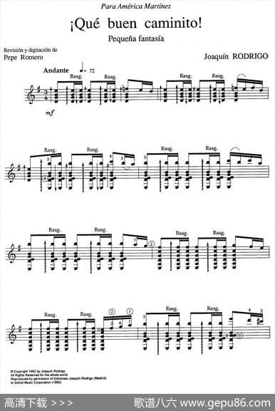 JoaquinRodrigoMusicforGuitar（罗德里戈吉他音乐P80-89（古典吉他）|JoaquínRodrigo