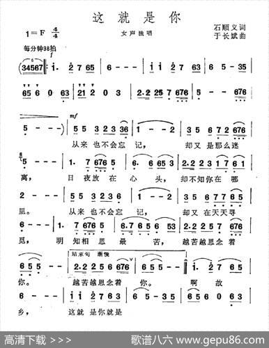 这就是你（石顺义词于长斌曲） - 石顺义|于长斌