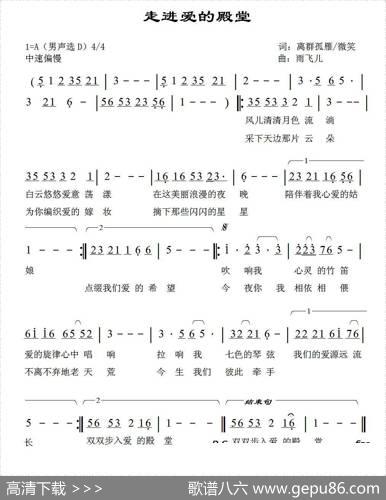 走进爱的殿堂 - 离群孤雁、微笑|雨飞儿