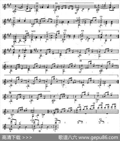 Primavera-vals（古典吉他）|奥古斯汀·巴里奥斯·曼戈雷（AgustinBarriosMangore）