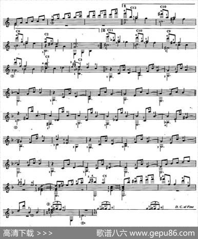 Primavera-vals（古典吉他）|奥古斯汀·巴里奥斯·曼戈雷（AgustinBarriosMangore）