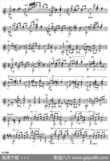 MazurkaApasionata（古典吉他）|奥古斯汀·巴里奥斯·曼戈雷（AgustinBarriosMangore）