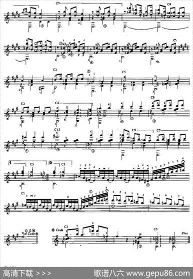 MazurkaApasionata（古典吉他）|奥古斯汀·巴里奥斯·曼戈雷（AgustinBarriosMangore）