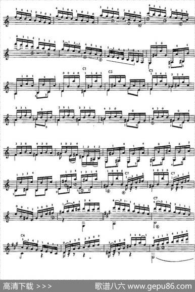 Estudio（古典吉他）|奥古斯汀·巴里奥斯·曼戈雷（AgustinBarriosMangore）
