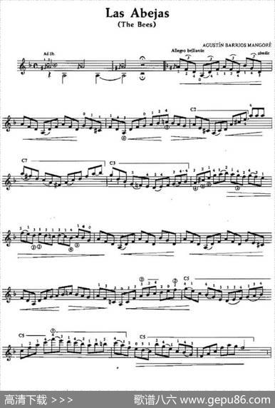 LasAbejas（古典吉他）|奥古斯汀·巴里奥斯·曼戈雷（AgustinBarriosMangore）