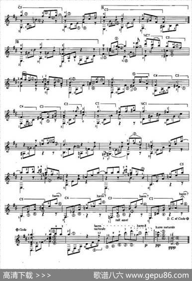 JuliaFlorida-Barcarola（古典吉他）|奥古斯汀·巴里奥斯·曼戈雷（AgustinBarriosMangore）