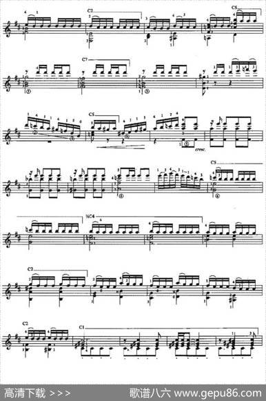 AlegroSinfonico（古典吉他）|奥古斯汀·巴里奥斯·曼戈雷（AgustinBarriosMangore）