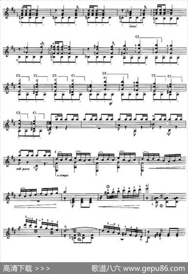 AlegroSinfonico（古典吉他）|奥古斯汀·巴里奥斯·曼戈雷（AgustinBarriosMangore）
