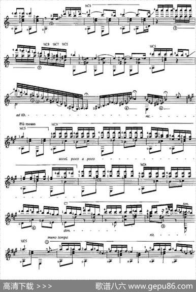 Divagacion（古典吉他）|奥古斯汀·巴里奥斯·曼戈雷（AgustinBarriosMangore）