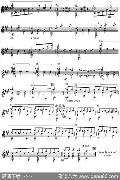 Pepita（古典吉他）|奥古斯汀·巴里奥斯·曼戈雷（AgustinBarriosMangore）