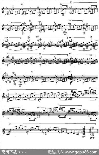 AdagiofromSonataOp.27No.2（古典吉他）|奥古斯汀·巴里奥斯·曼戈雷（AgustinBarriosMangore）