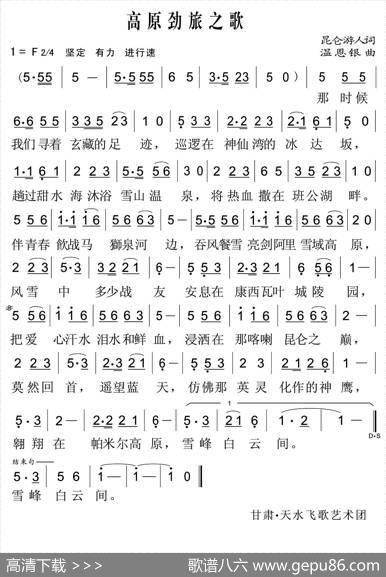 高原劲旅之歌 - 昆仑游人|温恩银