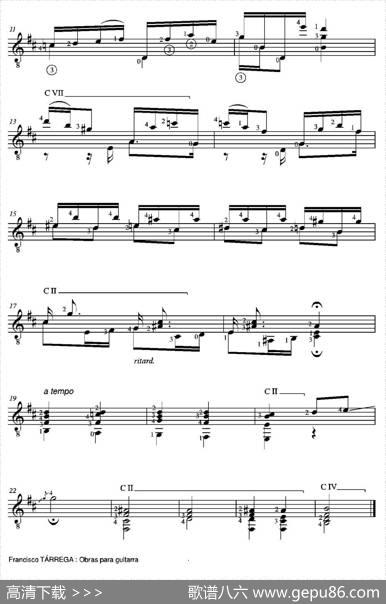 LACARTAGENERA（古典吉他）|弗朗西斯科·泰雷加FranciscoTarrega(1852-1909)