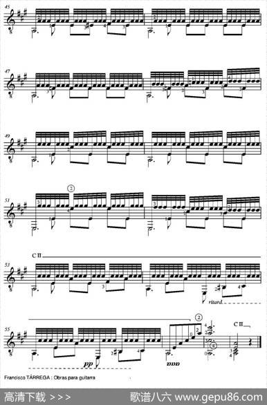 RECUERDOSDELAALHAMBRA(HommageaI'eminentartisteAlfedCottin)（古典吉他）|弗朗西斯科·泰雷加FranciscoTarrega(1852-1909)