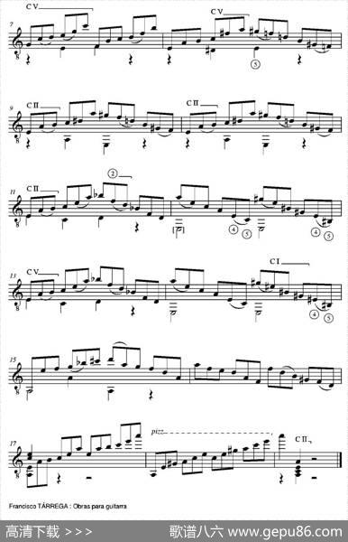 PRELUDIONUMERO13(Arregladosobreunfragmentodeopus99n2RobertSchumann)（古典吉他）|弗朗西斯科·泰雷加FranciscoTarrega(1852-1909)