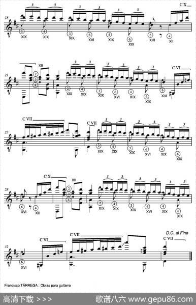 ALBORADA(Capricho)（古典吉他）|弗朗西斯科·泰雷加FranciscoTarrega(1852-1909)