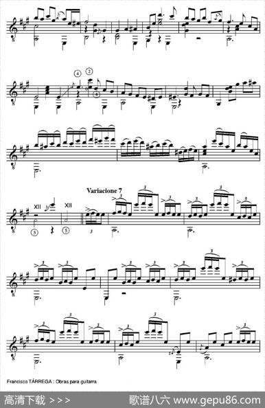 ELCARNAVALDEVENECIA(GrandevariacionessobreuntemadeNiccoloPaganini)（古典吉他）|弗朗西斯科·泰雷加FranciscoTarrega(1852-1909)