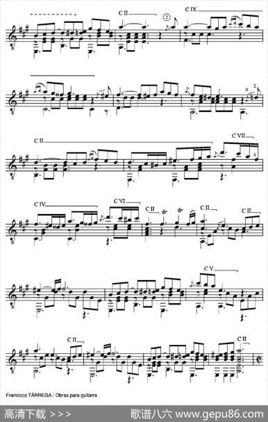 ELCARNAVALDEVENECIA(GrandevariacionessobreuntemadeNiccoloPaganini)（古典吉他）|弗朗西斯科·泰雷加FranciscoTarrega(1852-1909)