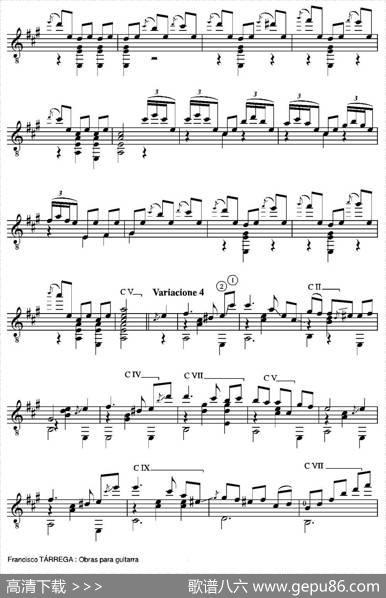 ELCARNAVALDEVENECIA(GrandevariacionessobreuntemadeNiccoloPaganini)（古典吉他）|弗朗西斯科·泰雷加FranciscoTarrega(1852-1909)