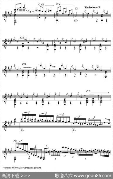 ELCARNAVALDEVENECIA(GrandevariacionessobreuntemadeNiccoloPaganini)（古典吉他）|弗朗西斯科·泰雷加FranciscoTarrega(1852-1909)