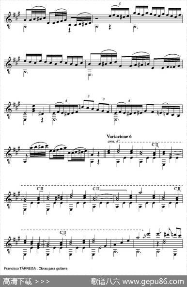 ELCARNAVALDEVENECIA(GrandevariacionessobreuntemadeNiccoloPaganini)（古典吉他）|弗朗西斯科·泰雷加FranciscoTarrega(1852-1909)