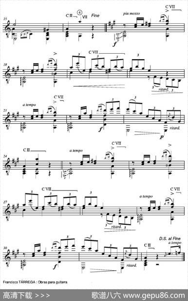 iMARIETA!(MazurkaAmiqueridisimoamigoD.SantiagoGisbert)（古典吉他）|弗朗西斯科·泰雷加FranciscoTarrega(1852-1909)