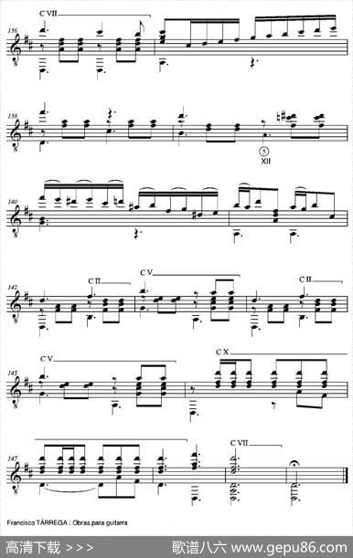 FANTASIA(SobremotivosdelaTraviatadeGiuseppeVerdi)（古典吉他）|弗朗西斯科·泰雷加FranciscoTarrega(1852-1909)