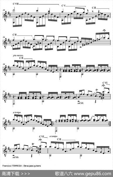 FANTASIA(SobremotivosdelaTraviatadeGiuseppeVerdi)（古典吉他）|弗朗西斯科·泰雷加FranciscoTarrega(1852-1909)