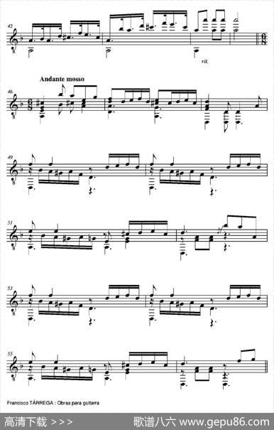 FANTASIA(SobremotivosdelaTraviatadeGiuseppeVerdi)（古典吉他）|弗朗西斯科·泰雷加FranciscoTarrega(1852-1909)