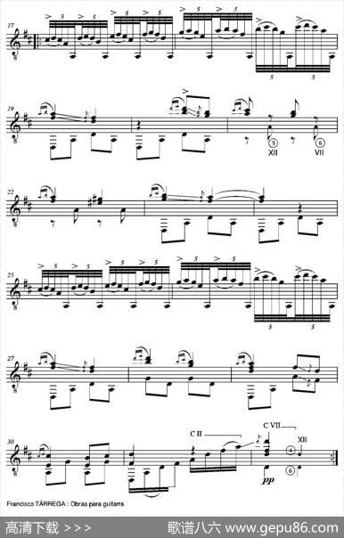 ELCOLUMPIO(Enremayor)（古典吉他）|弗朗西斯科·泰雷加FranciscoTarrega(1852-1909)