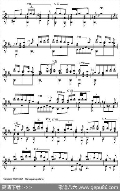 FANTASIA(SobremotivosdelaZarzuelaMarinadeJuanEmilioArrieta)（古典吉他）|弗朗西斯科·泰雷加FranciscoTarrega(1852-1909)