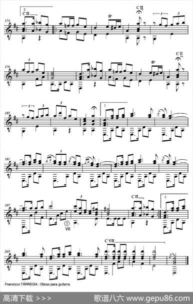 FANTASIA(SobremotivosdelaZarzuelaMarinadeJuanEmilioArrieta)（古典吉他）|弗朗西斯科·泰雷加FranciscoTarrega(1852-1909)