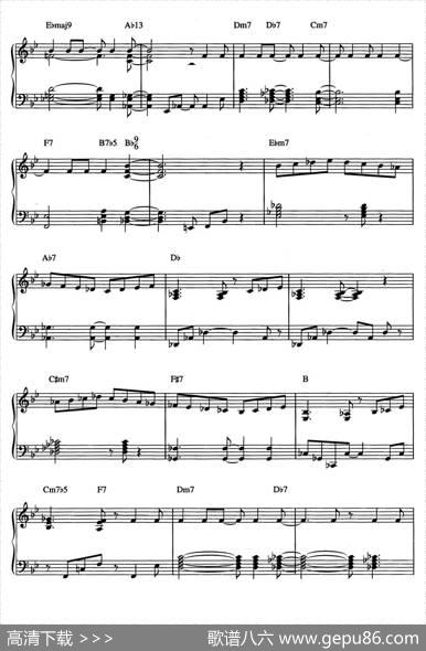 OneNoteSamba（sambadeumanotaso）（爵士钢琴酒吧独奏钢琴谱）|AntonioCarlosJobim