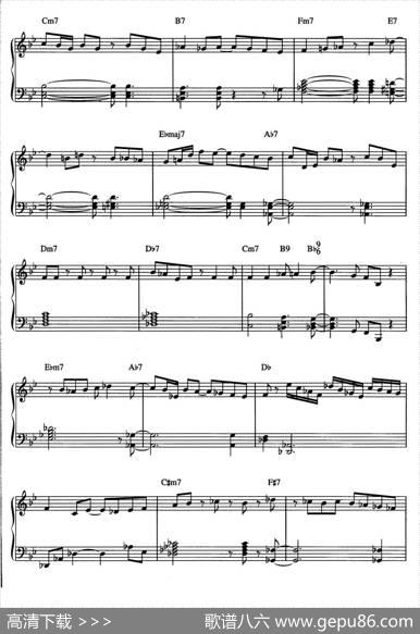 OneNoteSamba（sambadeumanotaso）（爵士钢琴酒吧独奏钢琴谱）|AntonioCarlosJobim