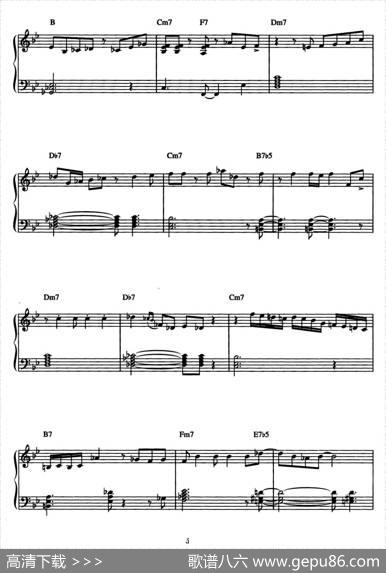 OneNoteSamba（sambadeumanotaso）（爵士钢琴酒吧独奏钢琴谱）|AntonioCarlosJobim