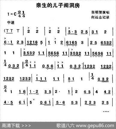 [湖北大鼓]亲生儿子闹洞房