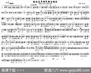 跪坟台声咽气哽泪湿衣（《花木兰传奇》选段）
