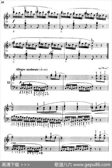 《车尔尼手风琴练习曲集》第Ⅲ册（P1—25）